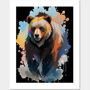 Grizzly Watercolor Posters and Art